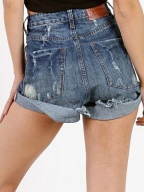 One Teaspoon Distressed Denim Shorts